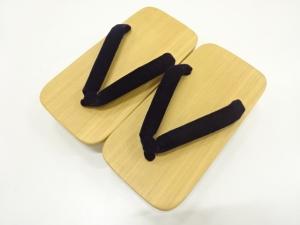未使用品　鼻緒ビロード　男物下駄(23.5センチ)